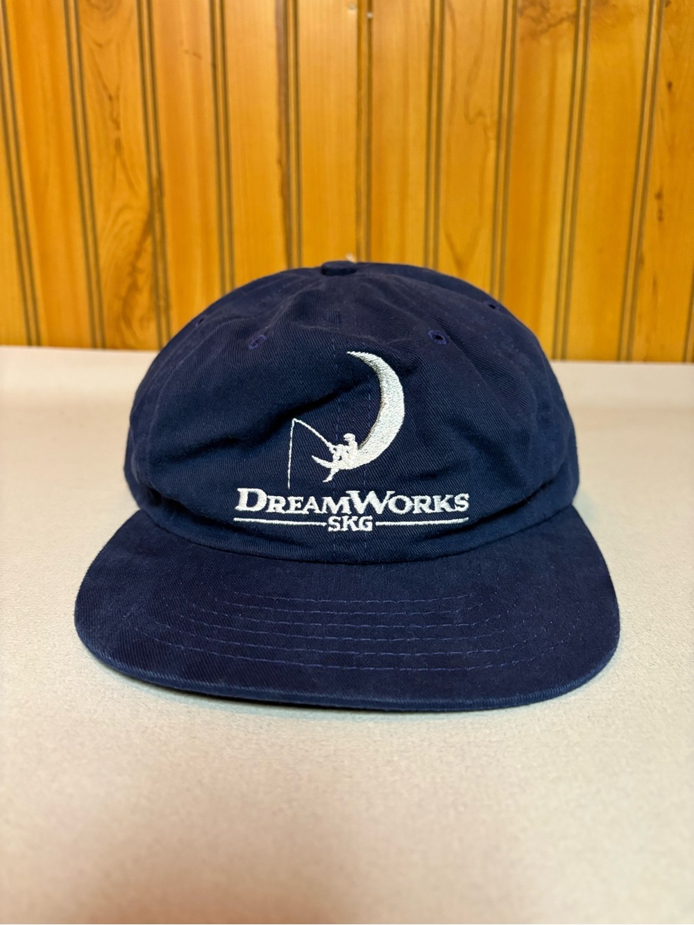 DreamWorks SKG Navy Embroidered Logo Cap